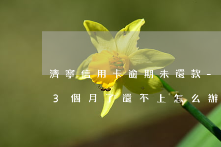 濟寧信用卡逾期未還款-欠信用卡的錢逾期3個月了還不上怎么辦