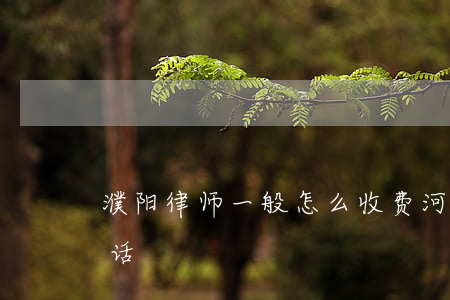 濮阳律师一般怎么收费(河南濮阳律师咨询电话)