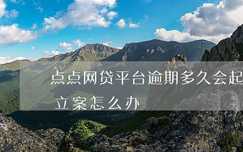 点点网贷平台逾期多久会起诉(点点贷款逾期立案怎么办)