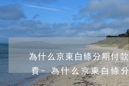為什么京東白條分期付款沒有服務(wù)費-為什么京東白條分期付款沒有服務(wù)費了