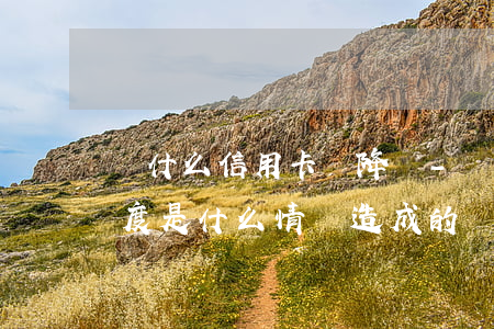 為什么信用卡會降額-為什么信用卡會降額度是什么情況造成的?