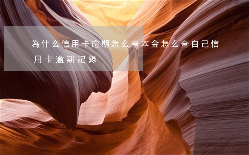 為什么信用卡逾期怎么查本金(怎么查自己信用卡逾期記錄)