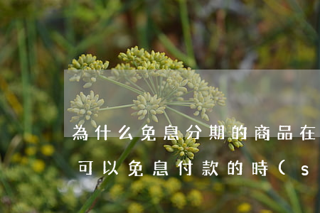 為什么免息分期的商品在花唄-為什么花唄可以免息付款的時(shí)候又需要利息