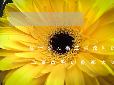 為什么民事二審改判的不多(民事一審判決后二審改判的概率大嗎)