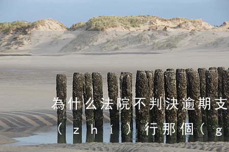為什么法院不判決逾期支付利息-逾期不執(zhí)行那個(gè)判決有利息嗎