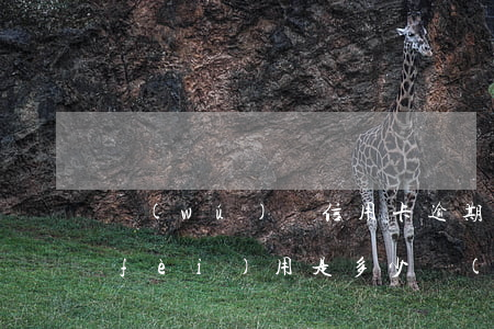 無(wú)錫信用卡逾期修復(fù)費(fèi)用是多少(無(wú)錫信用卡逾期修復(fù)費(fèi)用是多少啊)