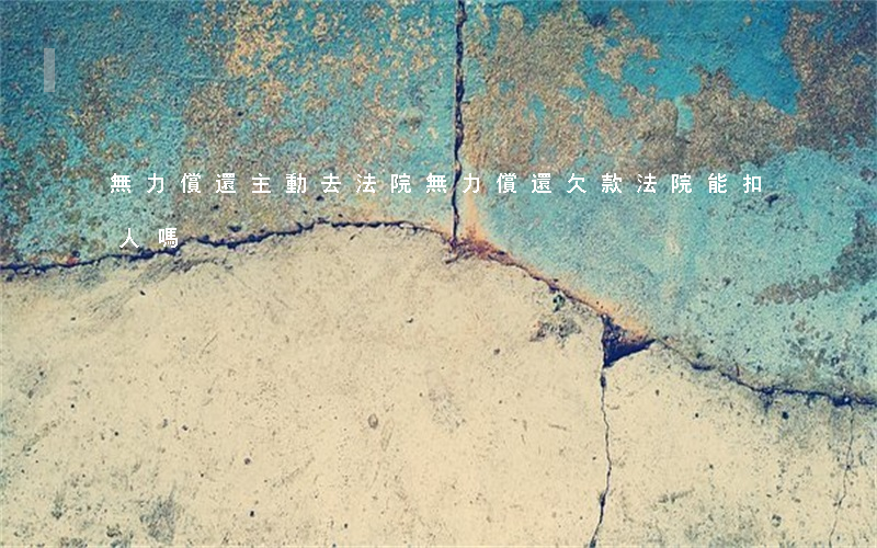 無力償還主動去法院(無力償還欠款法院能扣人嗎)
