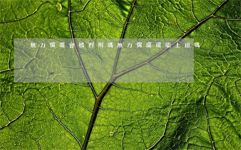 無力償還會被判刑嗎（無力償還還能上班嗎）