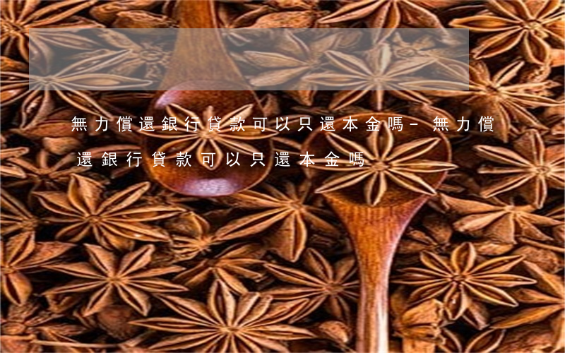 無力償還銀行貸款可以只還本金嗎-無力償還銀行貸款可以只還本金嗎