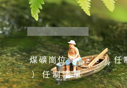 煤礦崗位責(zé)任制(煤礦崗位責(zé)任制清單)
