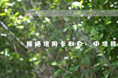 熊猫信用卡利息-中信熊猫卡