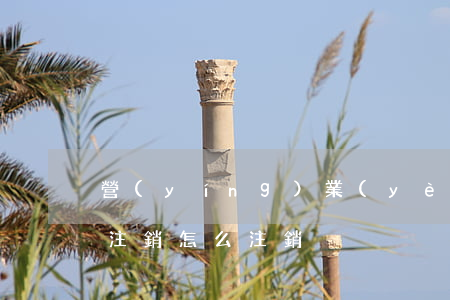 營(yíng)業(yè)執(zhí)照注銷怎么注銷