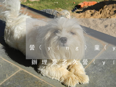 營(yíng)業(yè)執(zhí)照辦理要多久(營(yíng)業(yè)執(zhí)照辦理要多久下來(lái))