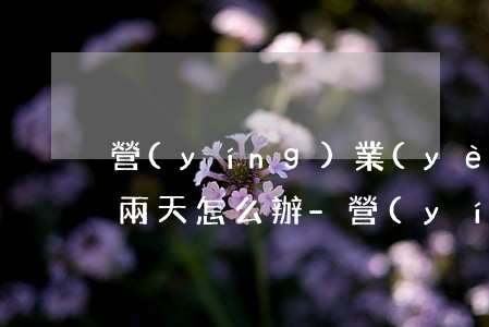 營(yíng)業(yè)銀行信用卡逾期兩天怎么辦-營(yíng)業(yè)銀行信用卡逾期兩天怎么辦理
