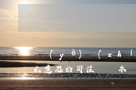 營業(yè)執(zhí)照注冊資本是什么意思（公司注冊資本認(rèn)繳是什么意思）