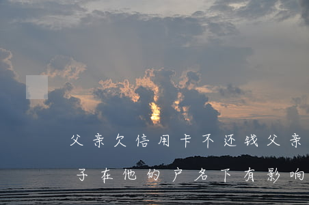 父亲欠信用卡不还钱(父亲欠信用卡还不上,孩子在他的户名下有影响吗)