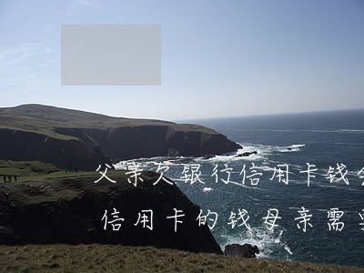 父亲欠银行信用卡钱会影响孩子吗-父亲欠信用卡的钱母亲需要还吗