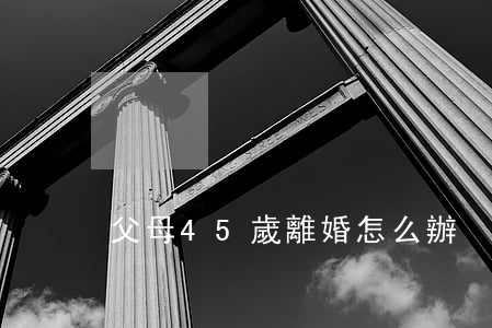 父母45歲離婚怎么辦