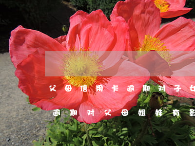 父母信用卡逾期对子女的影响(家里人信用卡逾期对父母姐妹有影响吗)