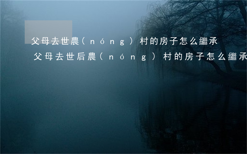 父母去世農(nóng)村的房子怎么繼承(父母去世后農(nóng)村的房子怎么繼承)