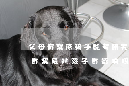 父母有案底孩子能考研究生吗(考研政审父母有案底对孩子有影响吗)