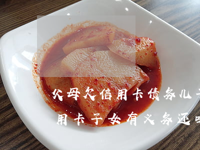 父母欠信用卡债务儿子还能要吗-父母欠信用卡子女有义务还吗