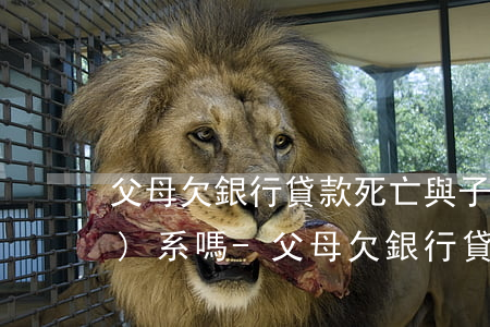 父母欠銀行貸款死亡 與子女有關(guān)系嗎-父母欠銀行貸款死亡 與子女有關(guān)系嗎知乎