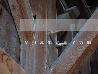 父母离婚对孩子影响