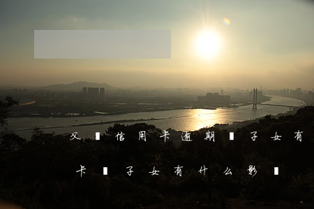 父親信用卡逾期對子女有影響嗎(父親欠信用卡對子女有什么影響)