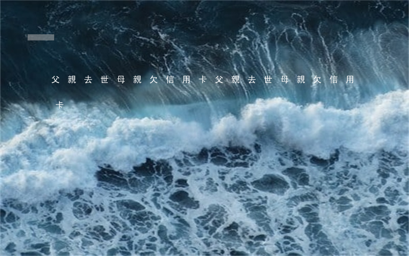 父親去世母親欠信用卡(父親去世母親欠信用卡)