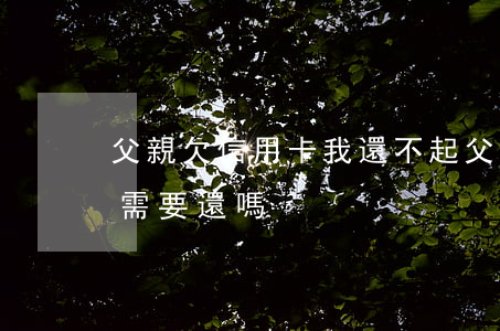 父親欠信用卡我還不起(父親欠了信用卡,女兒需要還嗎)