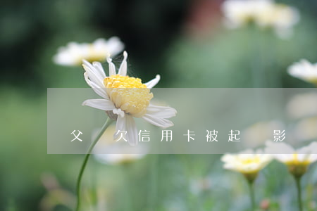 父親欠信用卡被起訴影響孩子嗎-
