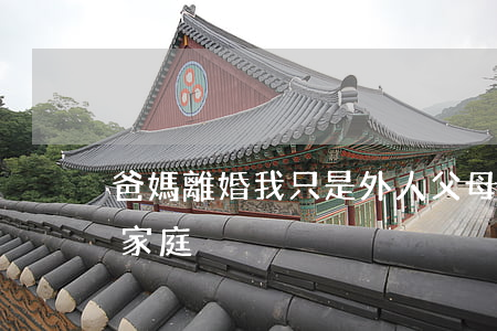 爸媽離婚我只是外人(父母離婚都有了自己的家庭)