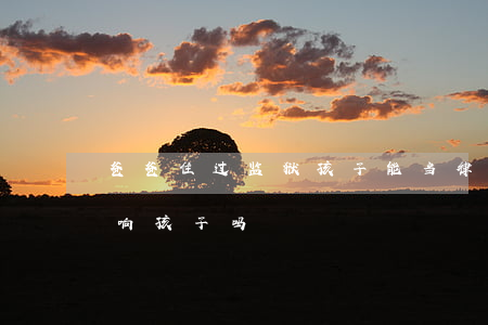 爸爸住过监狱孩子能当律师吗(爸爸住监狱影响孩子吗)
