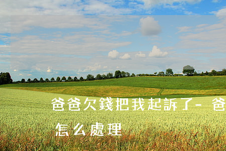 爸爸欠錢把我起訴了-爸爸欠錢把我起訴了怎么處理