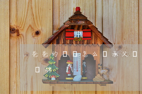 爸爸的車號怎么繼承(父親去世兒子怎么繼承車牌)