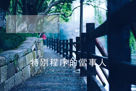 特別程序的當事人