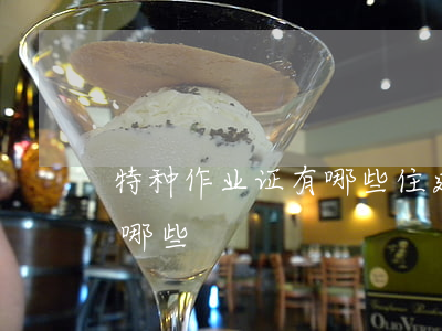 特种作业证有哪些(住建厅发的特种作业证有哪些)