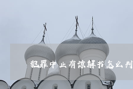 犯罪中止有谅解书怎么判