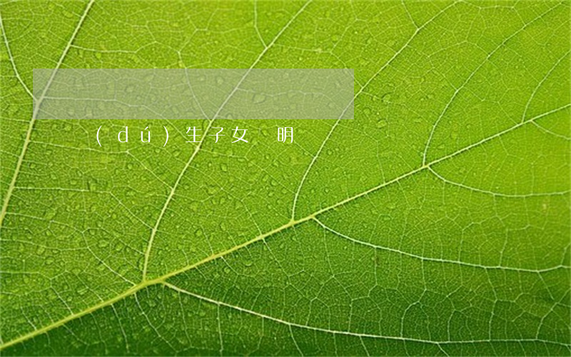 獨(dú)生子女證明