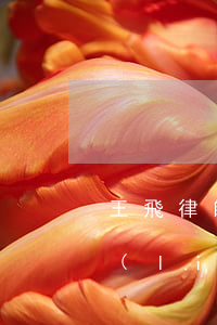 王飛律師簡(jiǎn)介(王飛律師怎么聯(lián)系照片)
