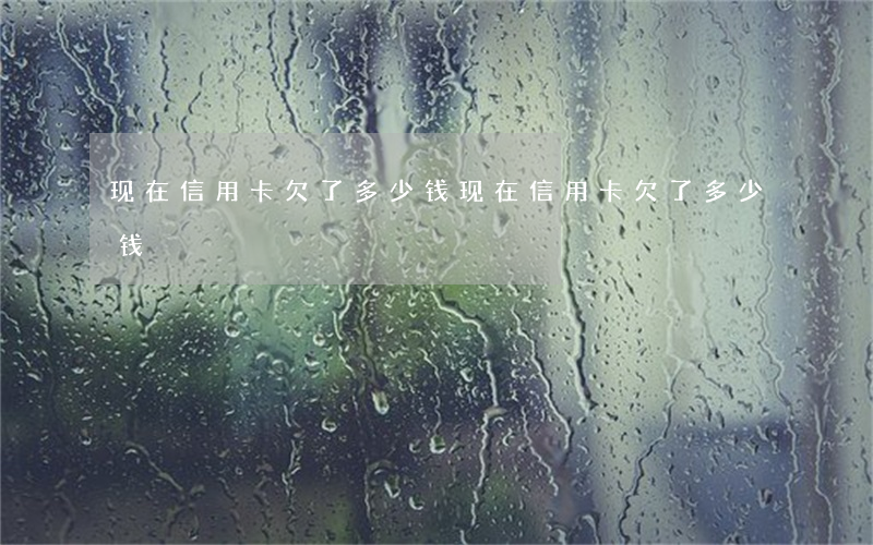 现在信用卡欠了多少钱（现在信用卡欠了多少钱）