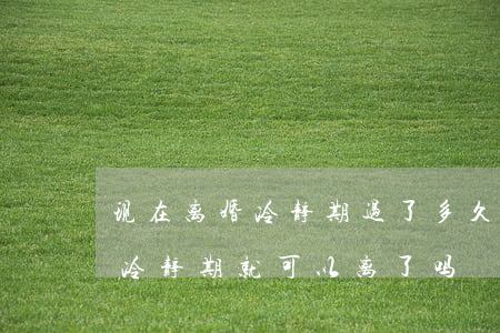 现在离婚冷静期过了多久可以离婚(离婚过了冷静期就可以离了吗)