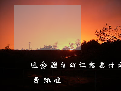 现金赠与公证需要什么材料(财产赠与公证收费标准)
