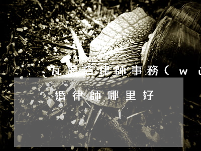 瓦房店律師事務(wù)所哪家好(瓦房店離婚律師哪里好)