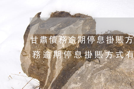 甘肅債務逾期停息掛賬方式有哪些-甘肅債務逾期停息掛賬方式有哪些呢