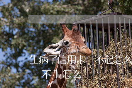 生病了信用卡還不起怎么辦-生病了信用卡還不上怎么辦