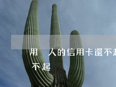 用別人的信用卡還不起-用別人的信用卡還不起
