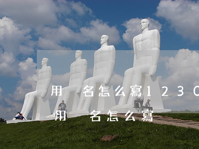 用戶名怎么寫(12306如何注冊(cè)用戶名怎么寫)