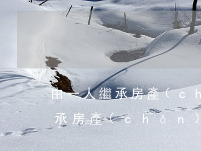 由一人繼承房產(chǎn)怎么寫(婚后繼承房產(chǎn)寫單獨所有)